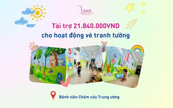 Tài trợ 21.840.000VND cho hoạt động vẽ tranh tường tại bênh viện Châm cứu Trung ương